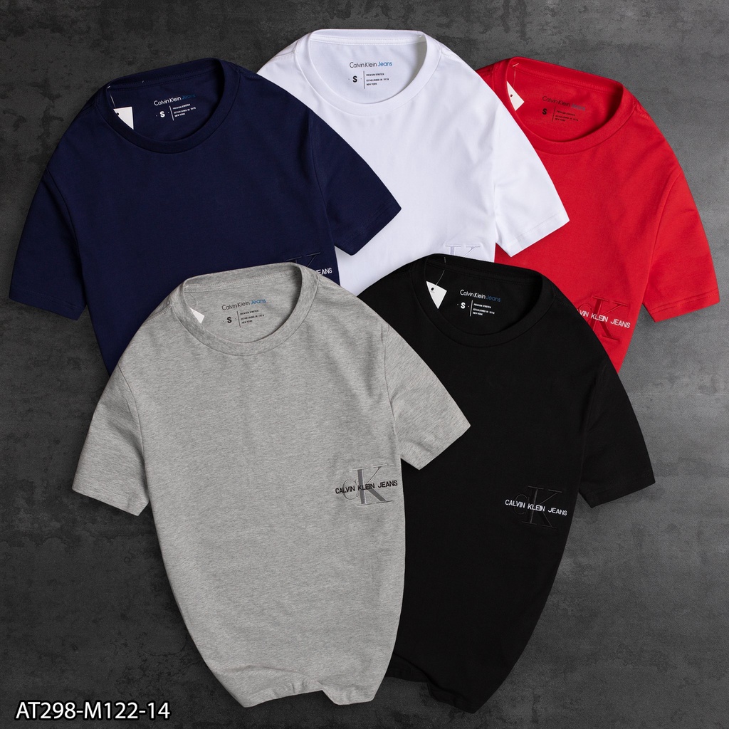 Áo thun thể thao nam CK  AT298- Logo thêu - áo thun nam VNXK