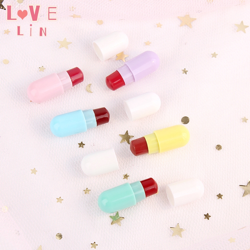 (Hàng Mới Về) Son Môi Dưỡng Ẩm Không Thấm Nước Thiết Kế Hình Viên Thuốc Mini