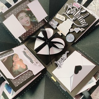 Hộp quà Lovebox Exploding Box - Mẫu Trắng Đen