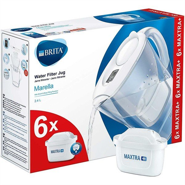 Bình lọc nước Brita 2,4L kèm 6 lõi lọc [Hàng Đức chính hãng]