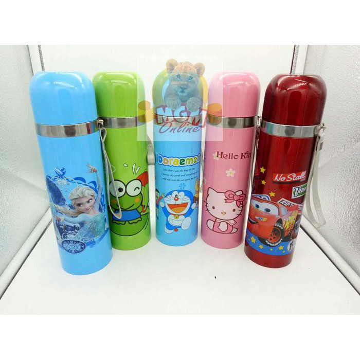 Bình Đựng Nước Nóng Hình Doraemon / Hello K / Cars / Keropi Xinh Xắn Thermos