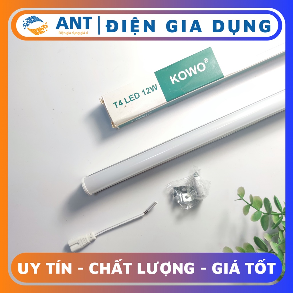 [Chính hãng KOWO] Bộ đèn tủ LED T4 , T5 liền máng, trắng, hồng, vàng