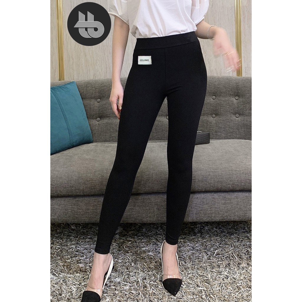 Quần Legging Nữ Nâng Mông Tôn Dáng Cạp Cao Có Túi Thun Ôm Siêu Co Dãn 4 Chiều Có Hộp CILINE VNXK