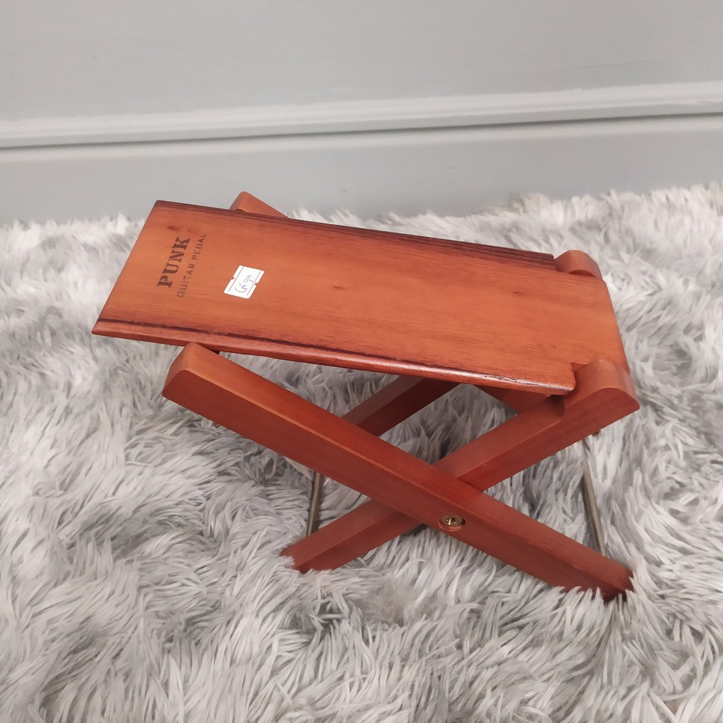 Giá kê chân chơi guitar bằng gỗ gụ nguyên khối bản to siêu đẹp