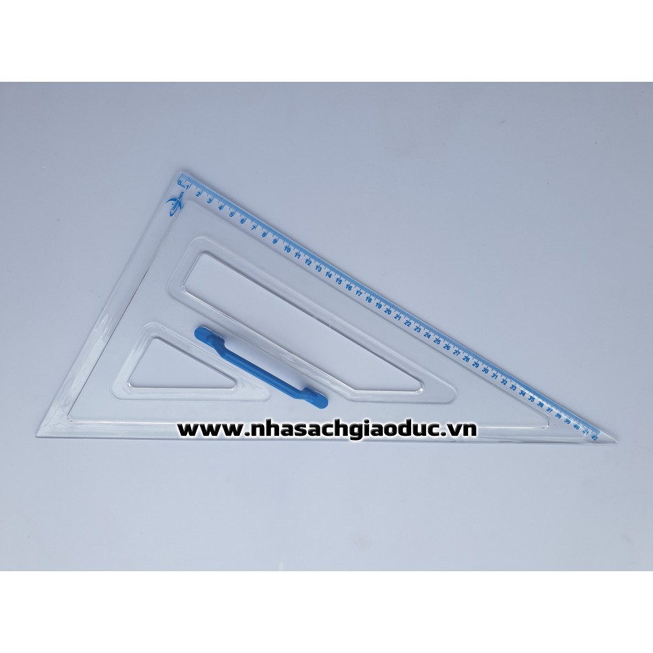 Thước Eke nhựa 60 độ giáo viên - có tay cầm