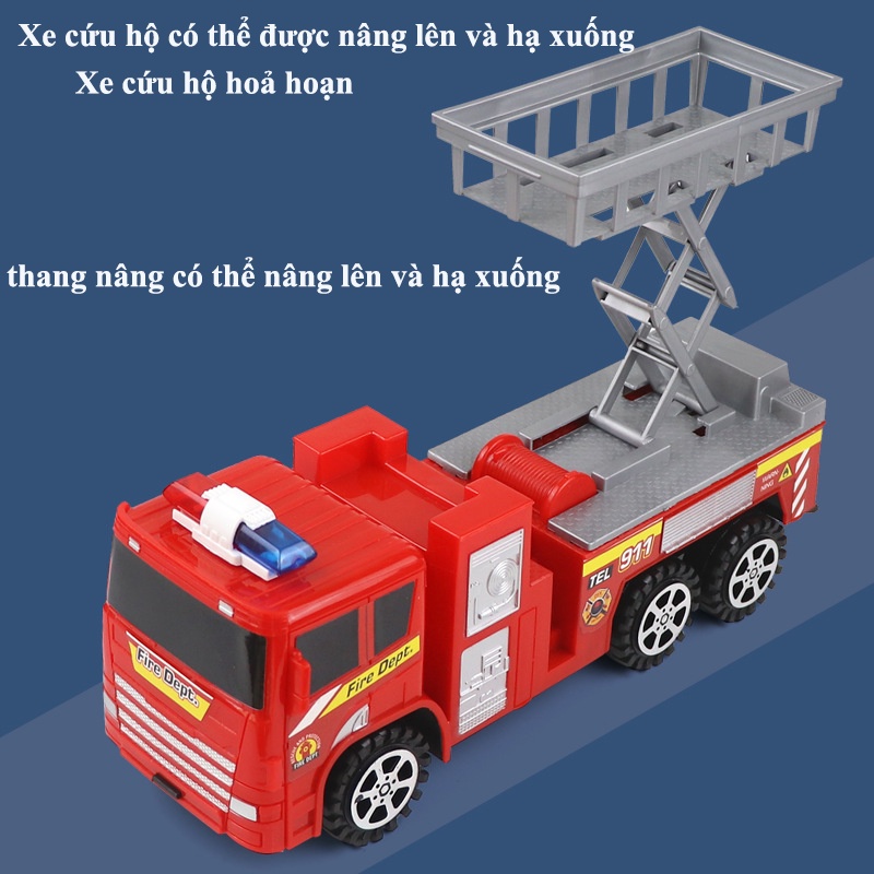 Mô hình xe đồ chơi xe cứu hỏa loại TO cho bé chất liệu nhựa an toàn, đẹp, bền, ô tô đồ chơi cho bé