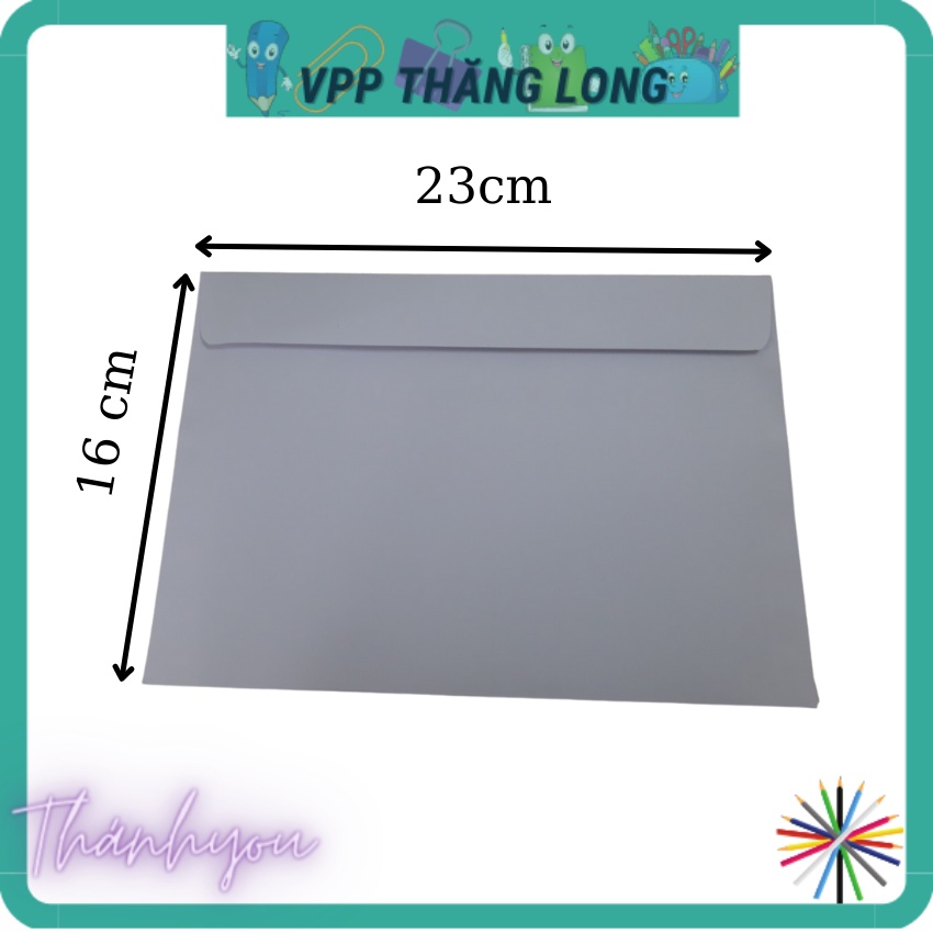 Tập 100 chiếc Phong bì A5 trắng 23x16cm