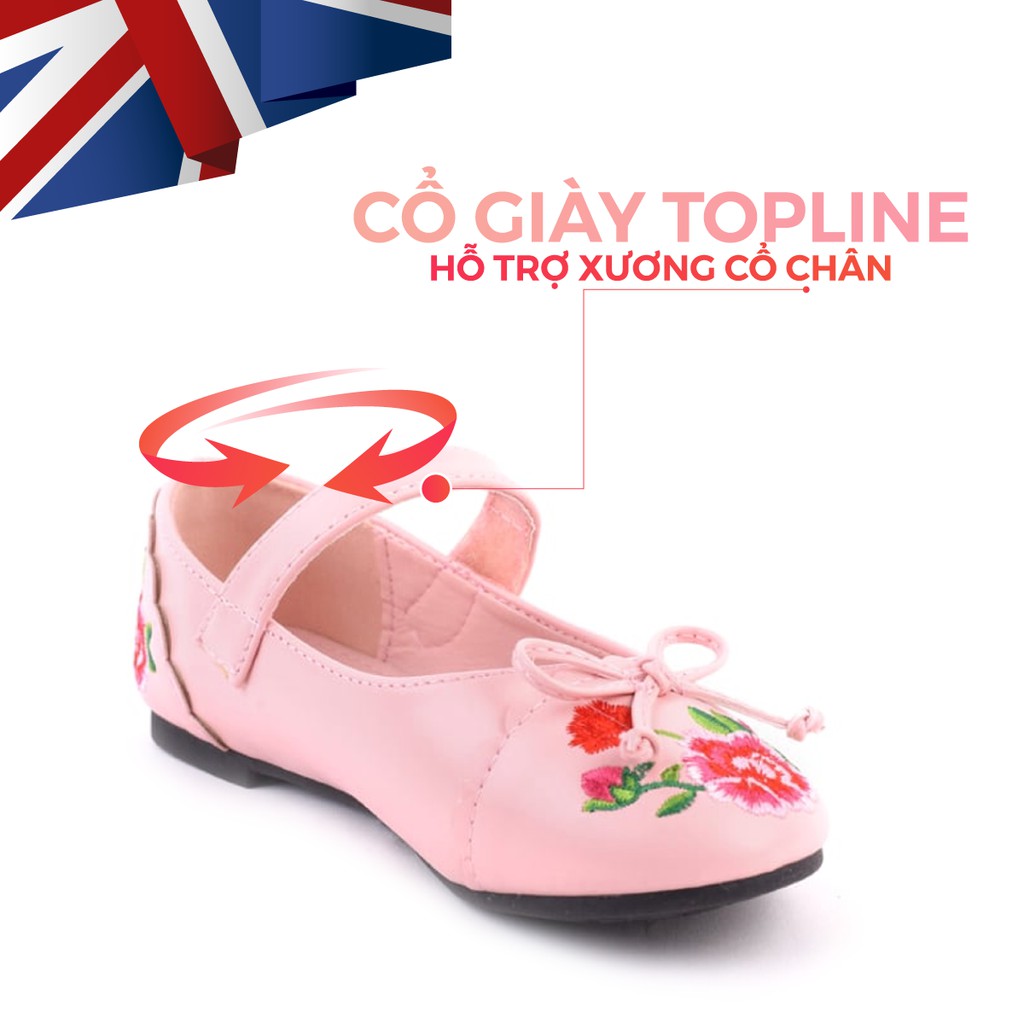 Giày Búp Bê Bé Gái Crown UK Ballerina Cao Cấp CRUK3112 cho bé 2-12 Tuổi