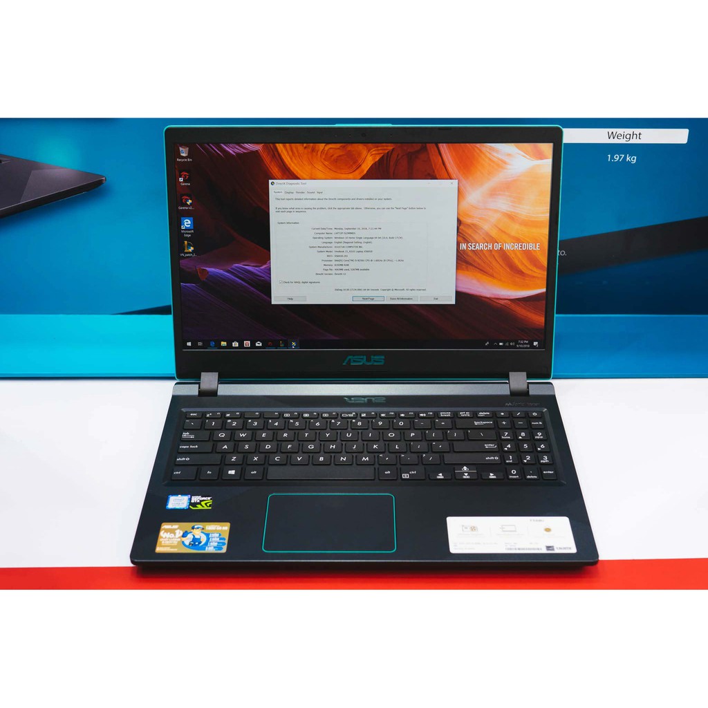 Laptop Asus Rog F560UD i5 8250U/8GB/128+500G GTX1050/Win10,laptop cũ chơi game và đồ họa máy như mới