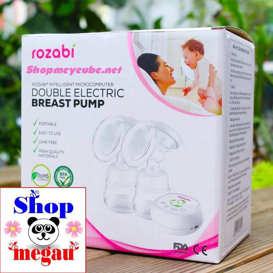 Máy hút sữa điện đôi Rozabi tặng máy hâm sữa Fatz 4 chức năng linshop