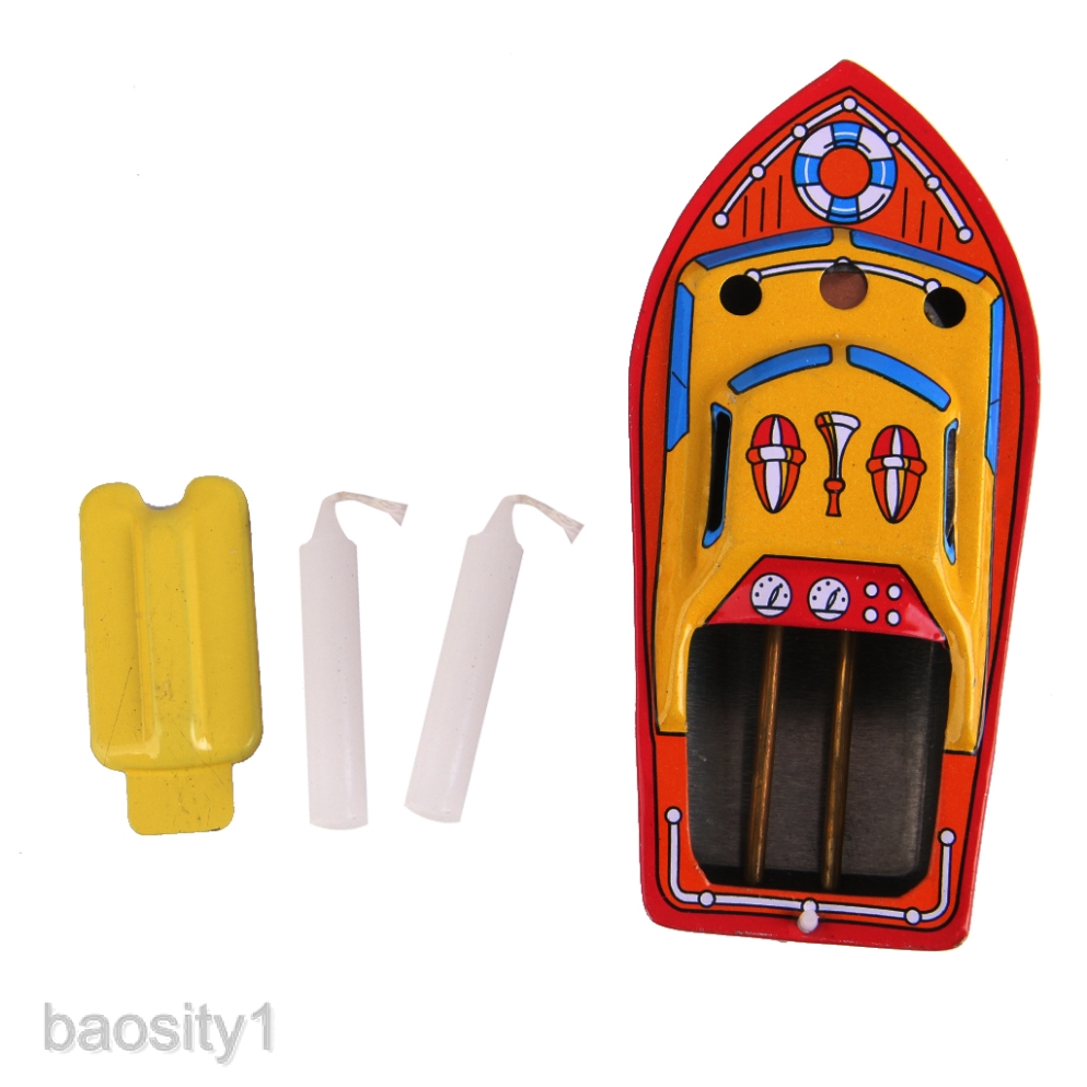 [Baosity1] 2 Chiếc Thuyền Pop Cổ Điển Nến / Hơi Nước Đặt Thuyền Đồ Chơi