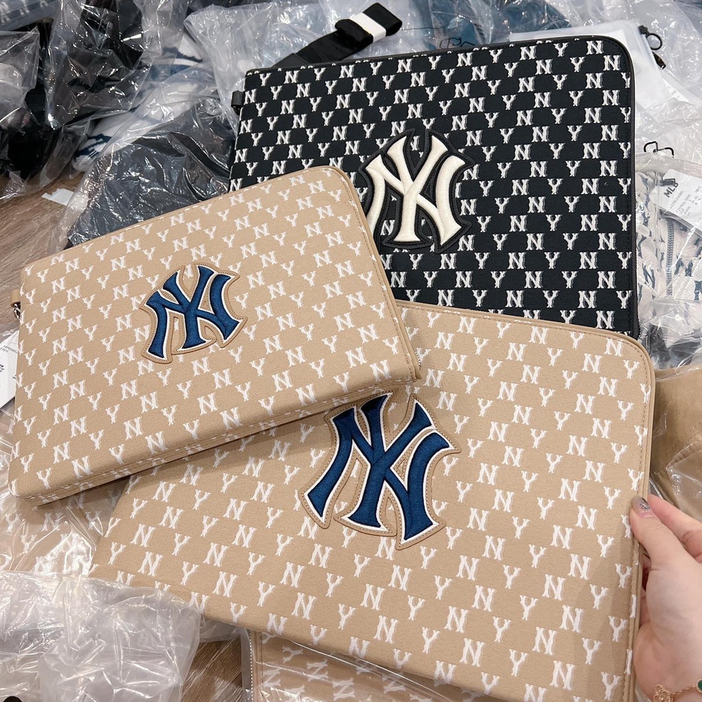 SẴN / ĐỦ MÀU / BAO AUTH - Túi Clutch MLB New Arrivals 2022 - Ví Kẹp Nách Màu Đen, Vàng Nâu - HÀNG CHÍNH HÃNG