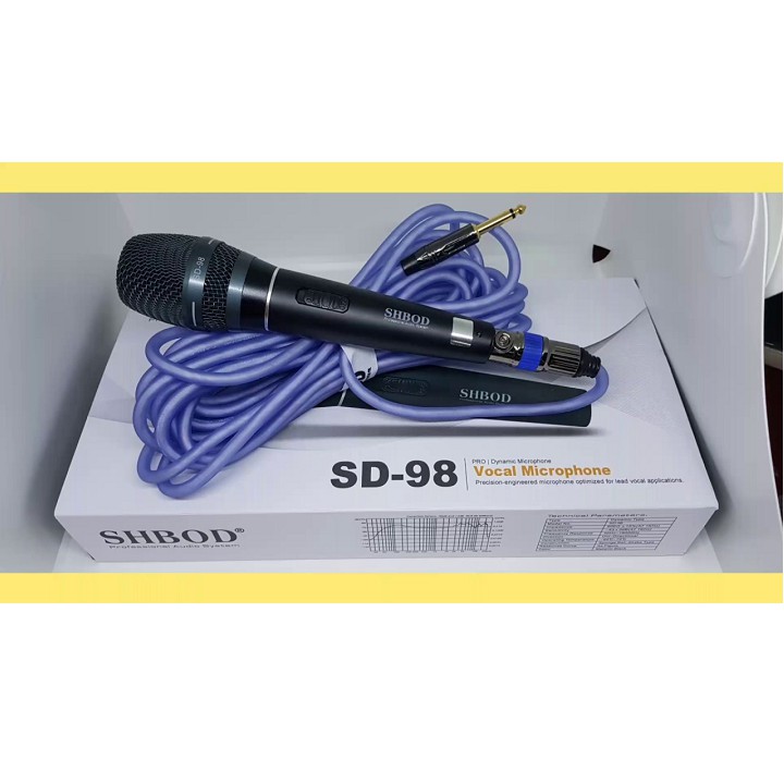 [Mã ELMS5 giảm 7% đơn 300K] Micro Có Dây Karaoke SHBOD SD-98 Hàng Loại Tốt Chính Hãng Hát Cực Hay