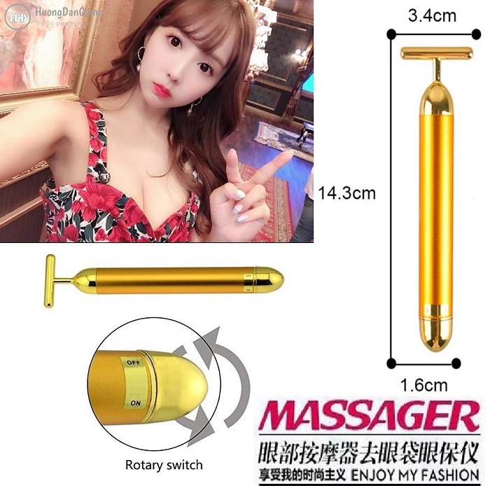 Máy massage rung đa vị trí Beauty Gold 24k Loại Tốt Nhất giảm căng thẳng cực nhanh chóng  B08B76