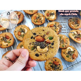 Bánh quy Protein Yến Mạch Chiia 100gr Vanfood-Bánh quy Chiia giòn tan không đường