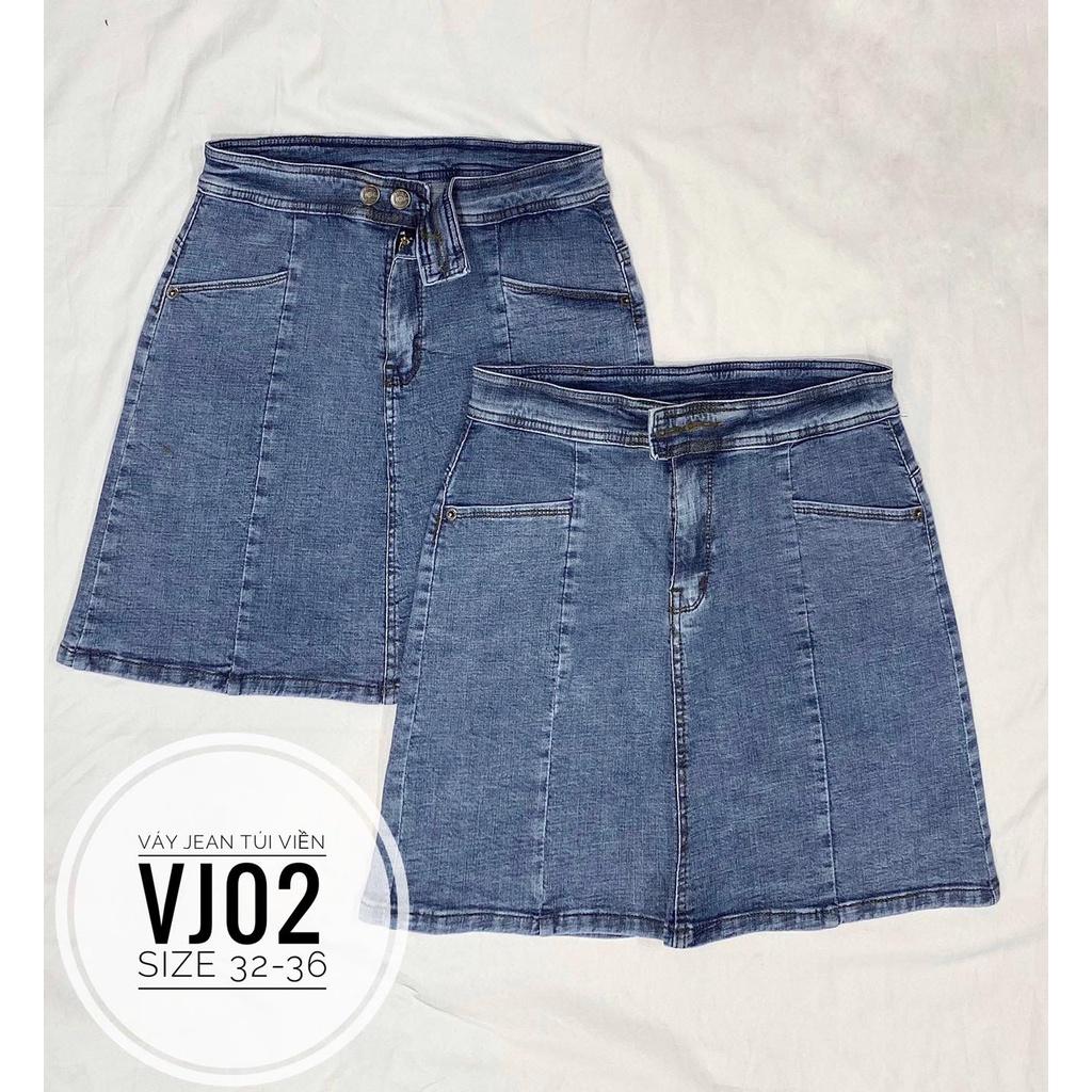 BIGSIZE TỔNG HỢP CHÂN VÁY JEAN VJ01 VJ02 VJ03 (Có lót quần phía trong) Size 32-36