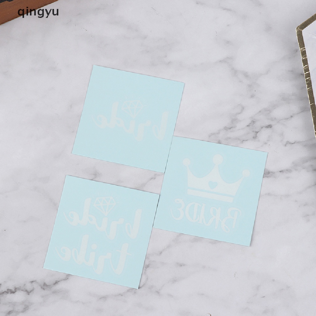 Qingyu Bộ 6 Hình Xăm Tạm Thời Để Trang Trí Tiệc Cưới / Valentine Phát Quang