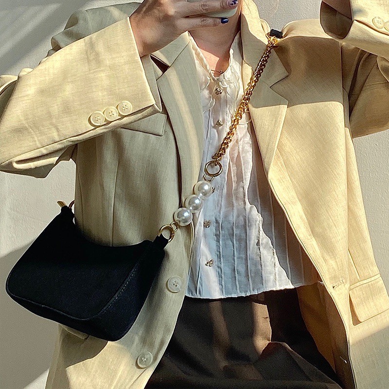 [Hàng có sẵn]  Túi retro chuỗi ngọc 2021