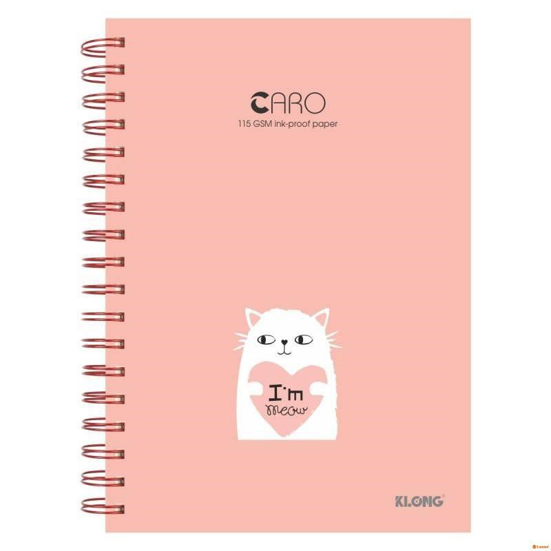 Sổ KLONG Caro lò xo kép B5- 200 trang; MS: 297