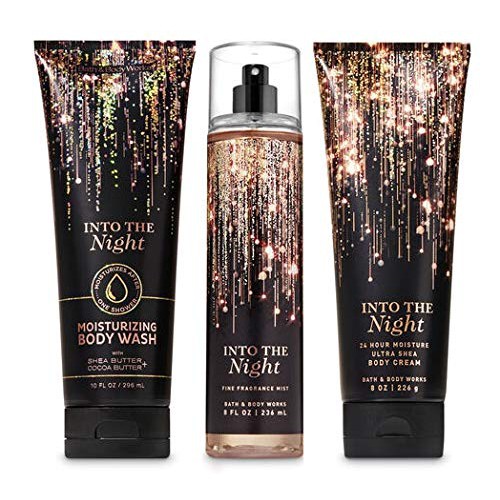 Combo Nước Hoa Xịt Thơm Body Mist, Lotion, Kem Dưỡng, Sữa Tắm, Nến Thơm Bath And Body Works - Into The Night