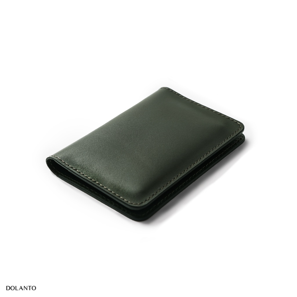 VÍ ĐỰNG THẺ MINI Cardholder FEATHERS Da Thật Nhập Khẩu Cao Cấp Unisex Thương Hiệu DOLANTO