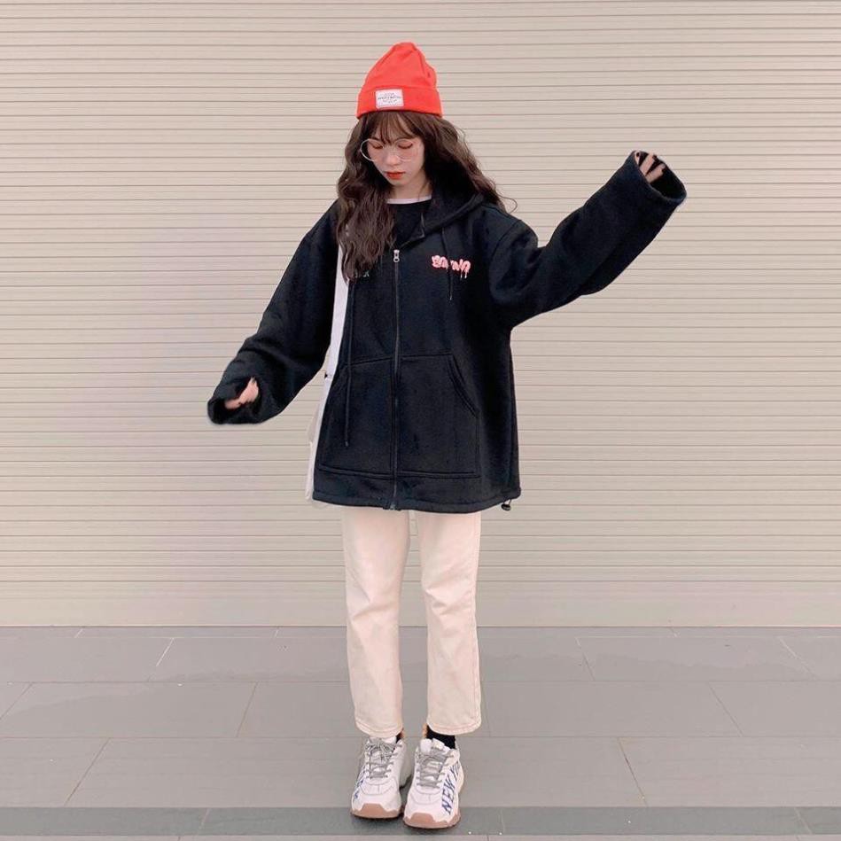 Áo khoác nỉ hoodie XUKASTORE Có Dây Kéo In Hình BANAWA, dùng để chống nắng phong cách Unisex có 4 màu Ulazzang form rộng