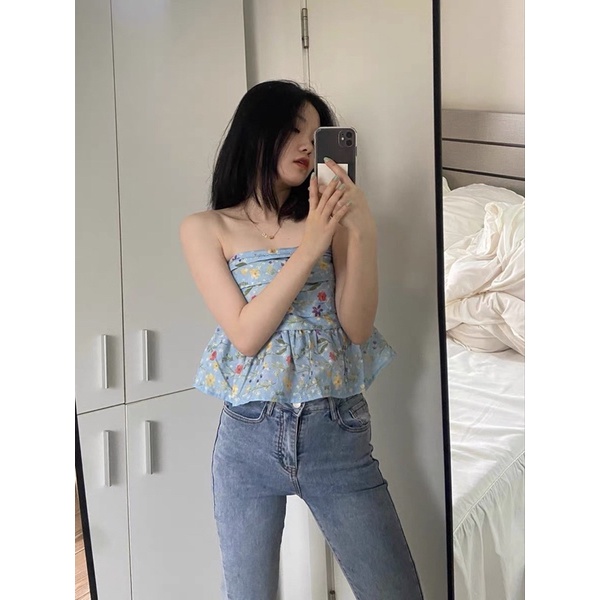 Áo Quây Hoa Nhí Chun Sau Siêu Xinh Có Ảnh Thật Kèm Video