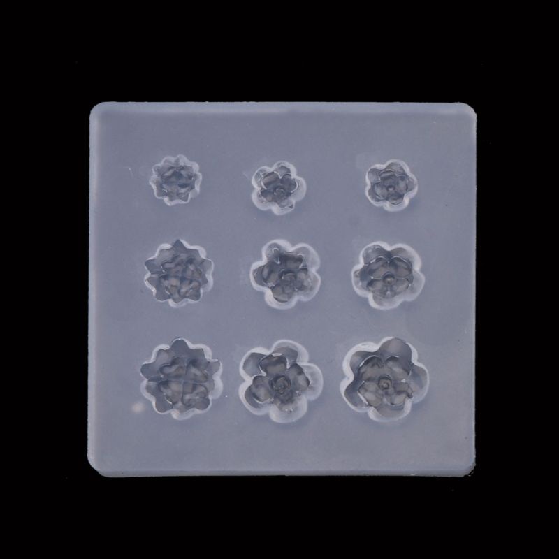[Hàng mới về] Khuôn silicon làm phụ kiện đính móng nghệ thuật bằng nhựa resin epoxy hình bông hoa/đá quý/nơ/gấu 3D