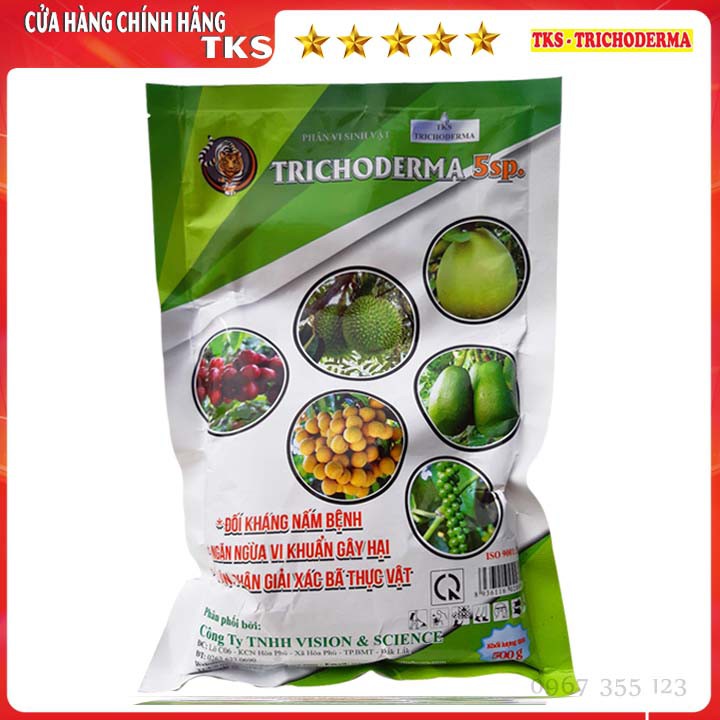 NẤM TRICHODERMA 5sp: Ủ Phân Hữu cơ, Phòng Trừ Nấm Bệnh - Gói 500gr Hòa Tan