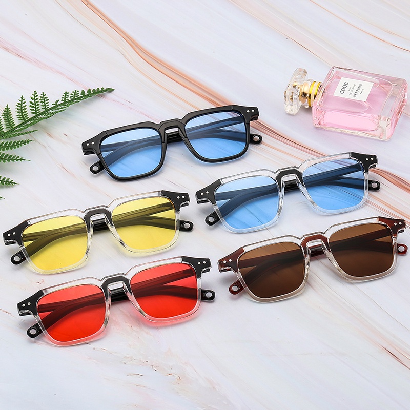 Kính mát gọng vuông chống tia UV400 thời trang Hàn Quốc dành cho nam nữ mã KS14