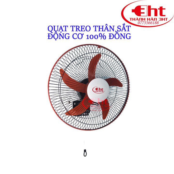 QUẠT TREO THÂN SẮT - MOTER ĐỒNG 100%