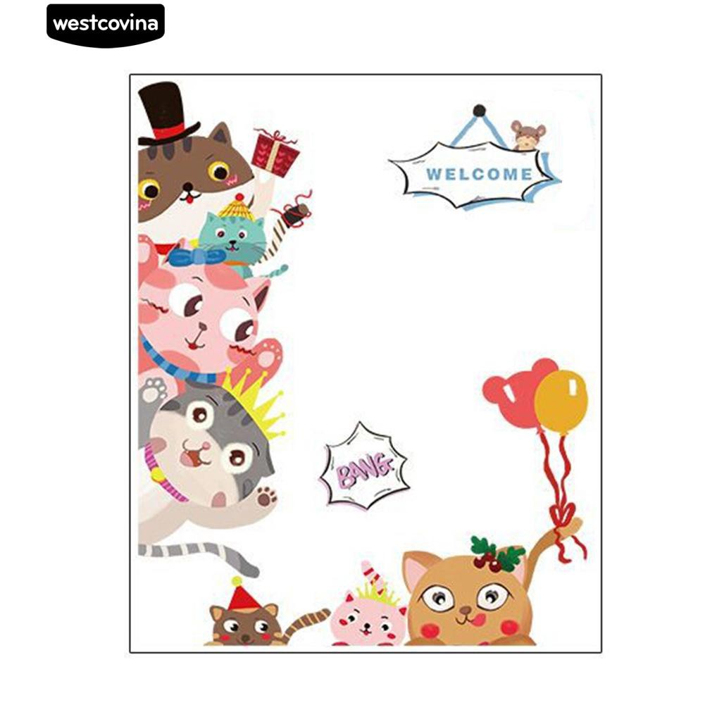Sticker dán tường hình mèo cưng dễ thương