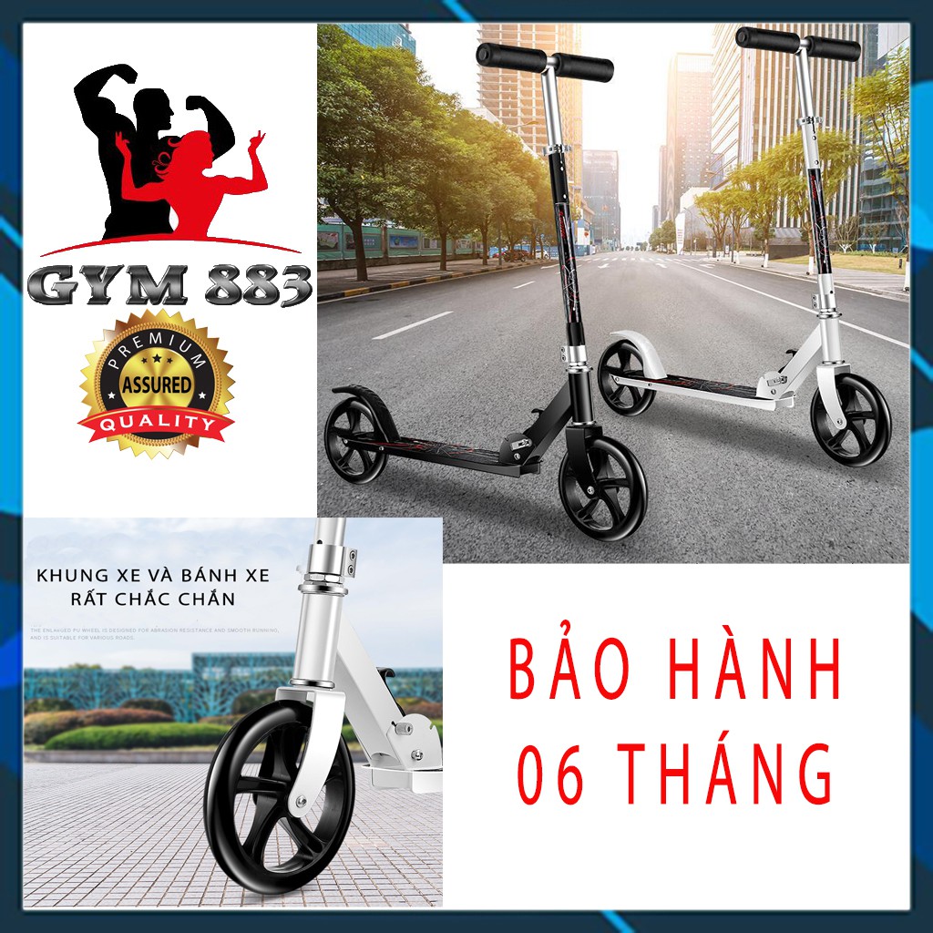 [CAO CẤP ] Xe Trượt Scooter Người Lớn gấp gọn đa năng - dây đeo tiện lợi - Bảo hành 06 tháng