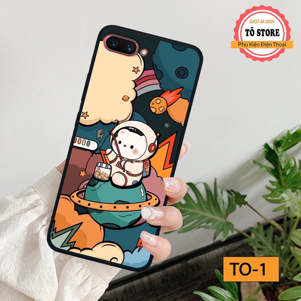 Ốp lưng Oppo A3S / Oppo A1k / Realme C1 / Realme C2 in hình phi hành gia vũ trụ cá tính độc đáo hot nhất năm