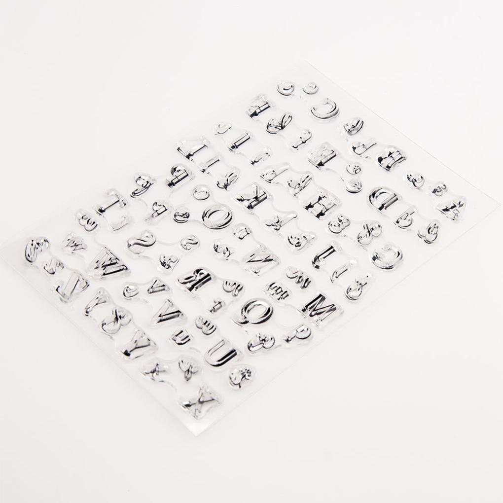 Bộ Con Dấu Silicone Trong Suốt Thiết Kế Đơn Giản Trang Trí Sổ Tay