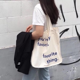 “Favorite” tote bag.