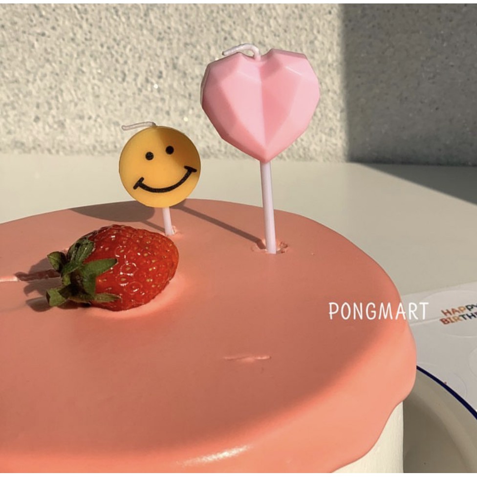 Nến Tim màu Pastel Hàn Quốc