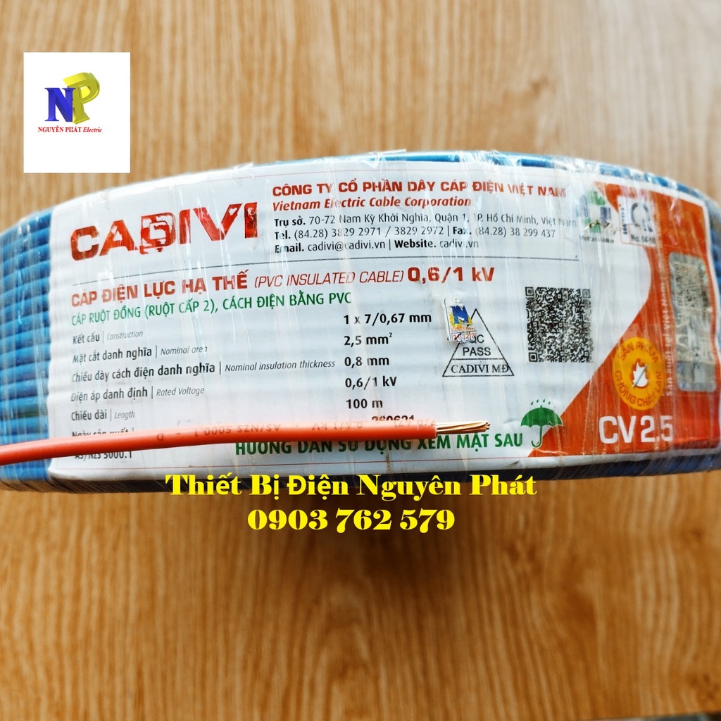 Dây Điện Đơn CDV2.5 - Cuộn 100m