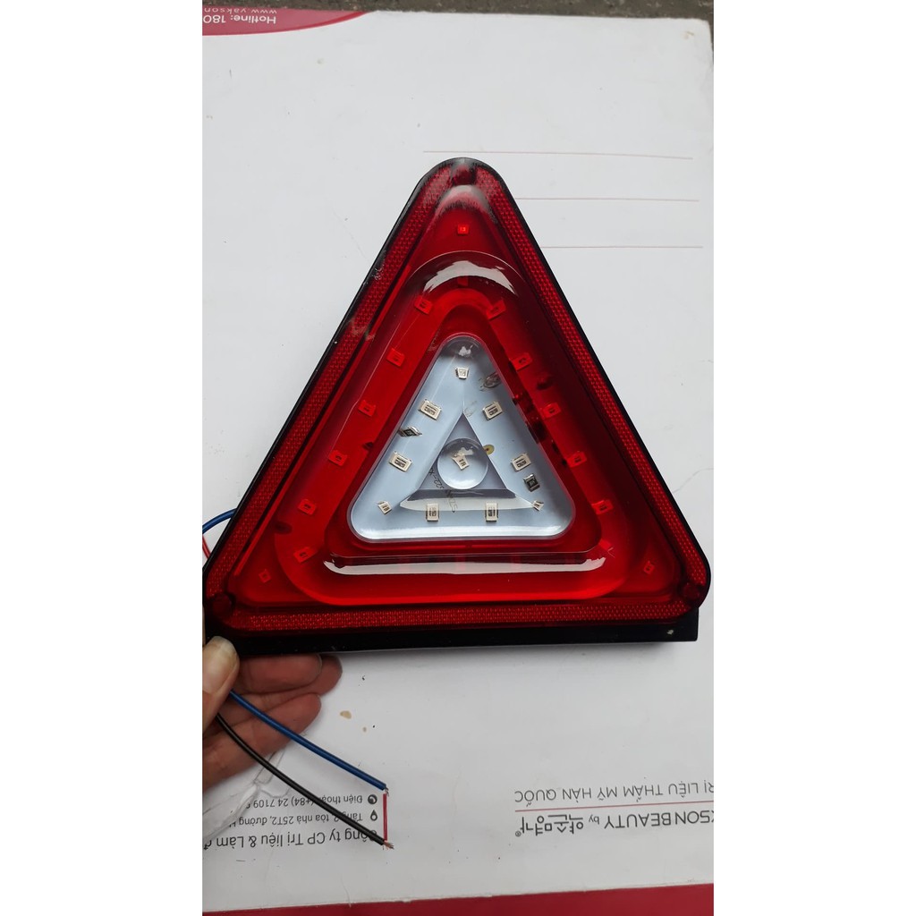 Đèn led trang trí tam giác đỏ : 12V_24V