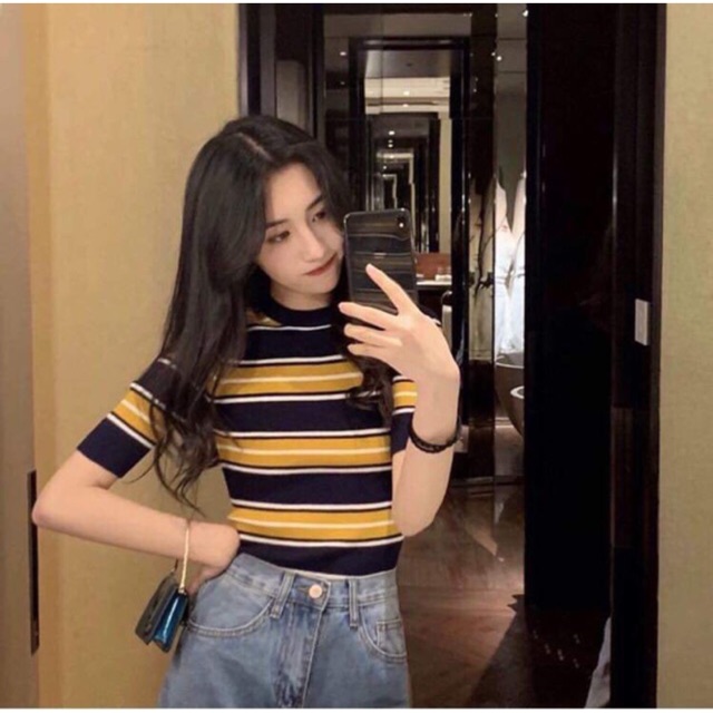 (ORDER) Áo body ulzzang kẻ sọc ( có ảnh thật zoom chất)