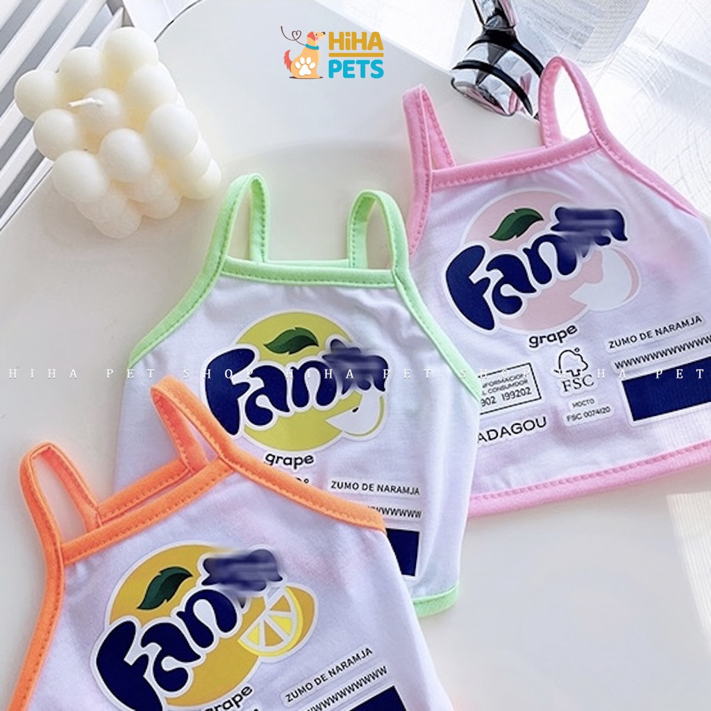 Áo Thun Ba Lỗ Cho Chó Mèo Vải Cotton Mát Mẻ Quần Áo Thú Cưng Mùa Hè Dễ Thương Hihapet.