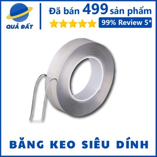 Băng Keo Dán 5 Mét 2 Mặt Đa Năng Siêu Dính Trong Suốt Dán Mọi Bề Mặt