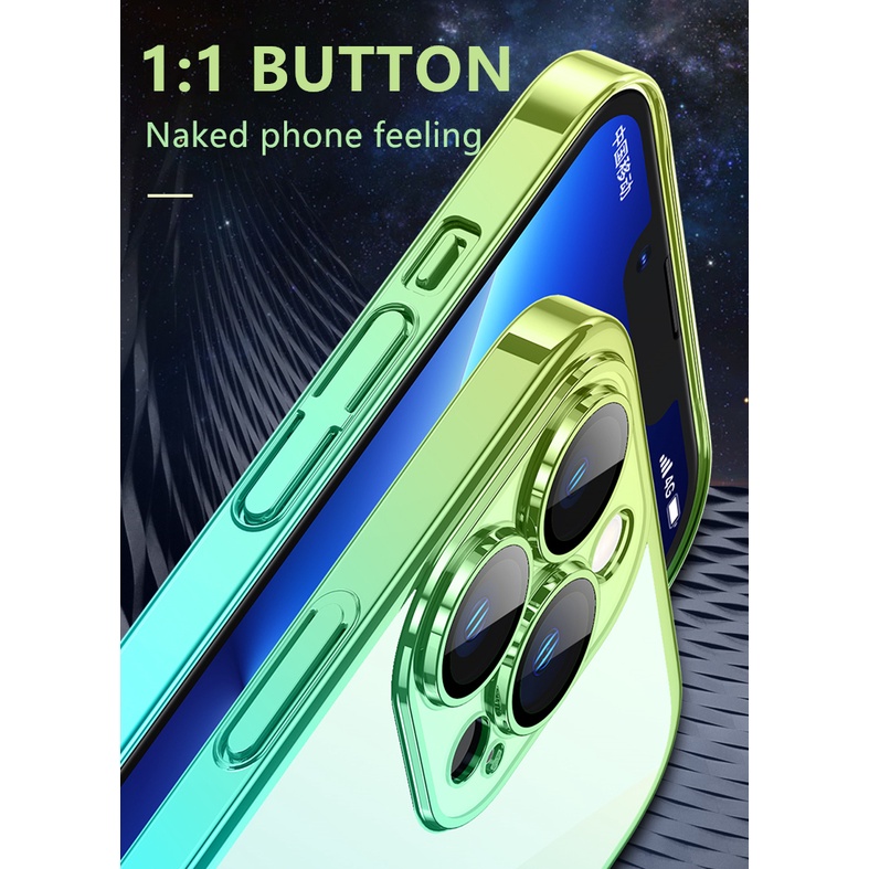 Ốp Điện Thoại Cứng Mạ Màu Gradient Sang Trọng Cho Iphone 13 12 Pro Max 13 Pro 12 13 Pro Max