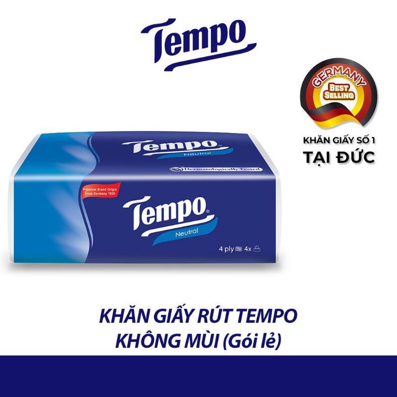 Khăn giấy gói rút Tempo cao cấp [lốc 4 gói]