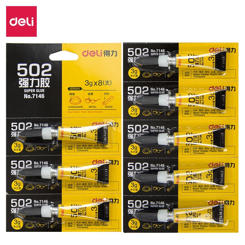 Set 3 Keo Dán Kim Loại / Kính Nhanh Khô DELI 502