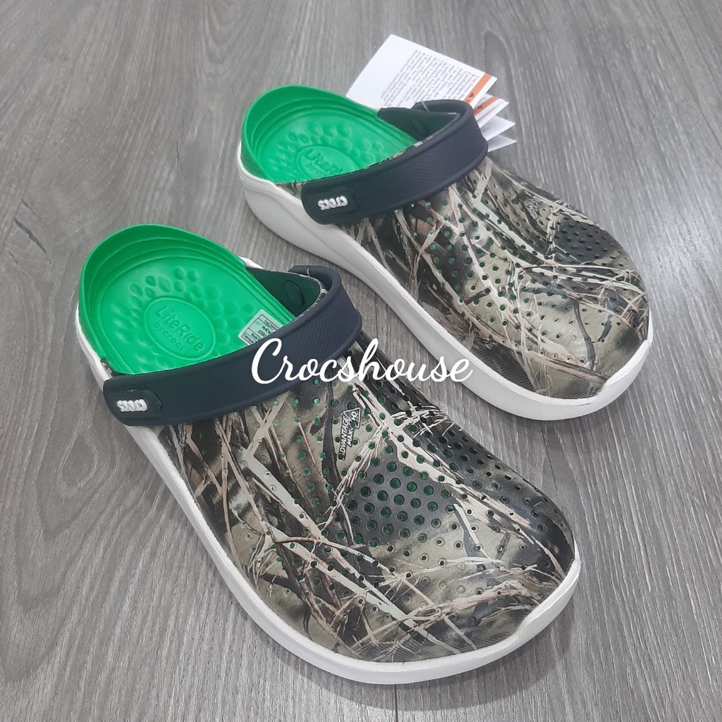 Dép crocs literide camo nam nữ hàng xuất khẩu siêu bền và êm chân - Crocs house