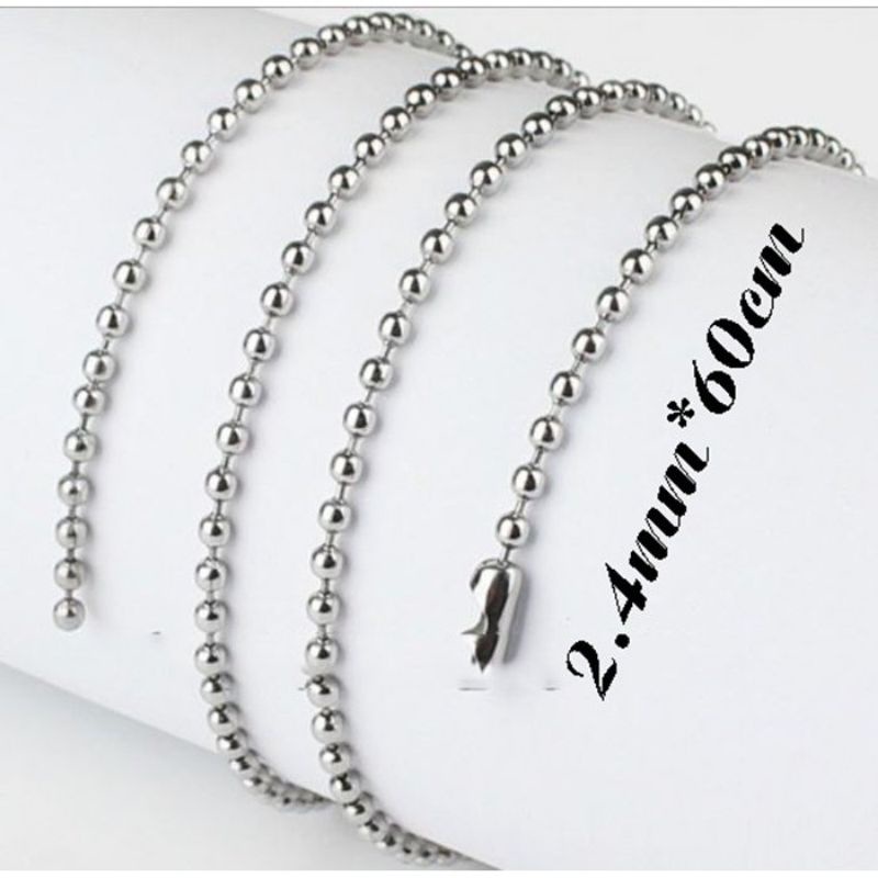 Vòng cổ nam nữ dây xích bi inox bền đẹp