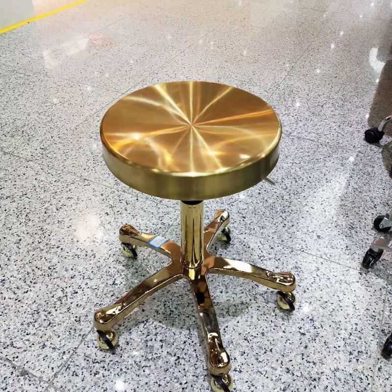 ghế thợ cắt tóc mạ vàng