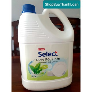 [GIAO GRAB-NOW] Nước Rửa Chén Co.op Select hương Trà Xanh - Can 4 L