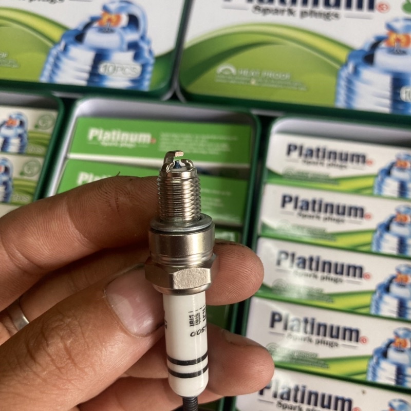 Bugi 3 chân OHM GOL PLATINUM chân bạch kim siêu mạnh phù hợp tất cả loại xe